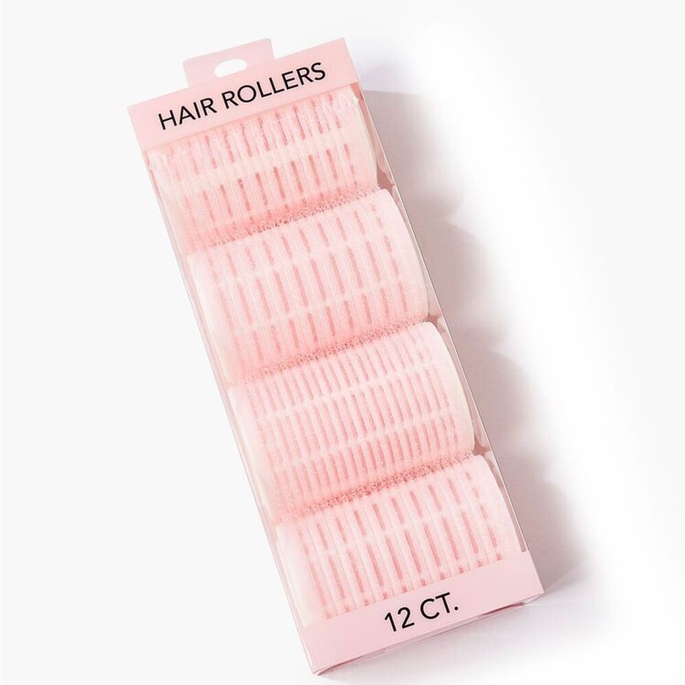 PINK VELCRO HAIR ROLLERS TWO BOXES BRAND NEW